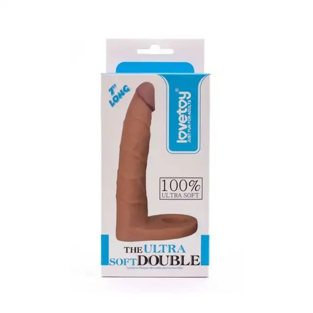 Lovetoy - The Ultra Soft Double 7. Nakładka z cyber skóry na penisa +5 cm
