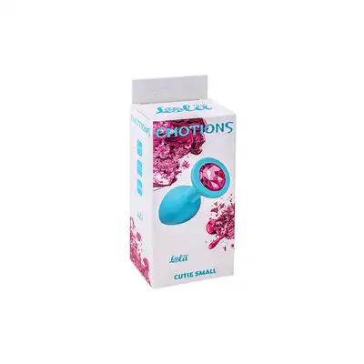 Emotions Cutie Small Turquoise Pink Crystal. Silikonowa zatyczka analna z kryształkiem.