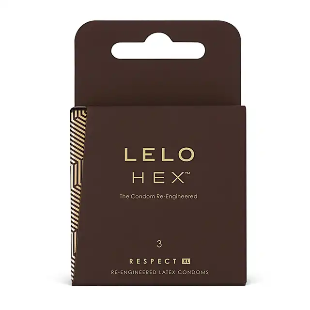 Lelo - Hex Condoms Respect XL 3 Pack. Prezerwatywy powiększane 58 mm