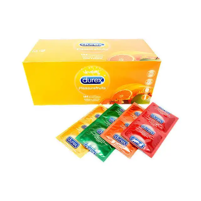 Durex Pleasure Fruits x4 sztuki: Banan 1x, Pomarańczax1, Jabłko x1, Truskawka x1- Najlepszy wybór w super cenie.