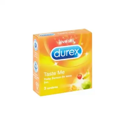 Prezerwatywy Durex Taste Me 3 szt. Smakowe prezerwatywy. 
