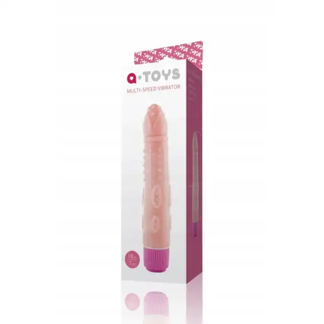 A-Toys - Multi-Speed Vibrator. Cielisty wibrator z tłoczeniami. 