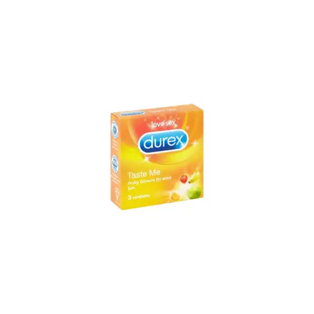 Prezerwatywy Durex Taste Me 3 szt. Smakowe prezerwatywy. 