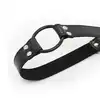 Toyz4Lovers - Easy Belt Ring Gag Black. Czarny otwarty knebel. Możliwość regulacji. 
