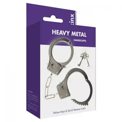 Kinx - Heavy Metal Handcuffs. Metalowe kajdanki. 