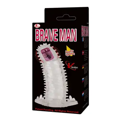 Brave man - żelowa nakładka z wibratorem