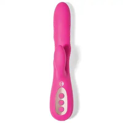 Cosmopolitan - Luminous Rabbit Vibrator Pink. Różowy wibrator z kuleczkami. 