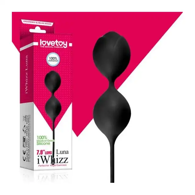 LoveToy - Iwhizz Luna. Czarne kulki gejszy. Silikon 