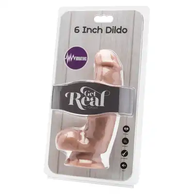 Get Real - 6 inch Dildo With Balls Vibrator. Wibrujące realistyczne dildo.
