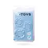 A-Toys - Ring Set Clear x3. Zestaw 3 niebieskich pierścieni erekcyjnych. 