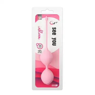 DreamToys - See You In Bloom Duo Balls. Kulki gejszy silikonowe. Jasnoróżowe. 