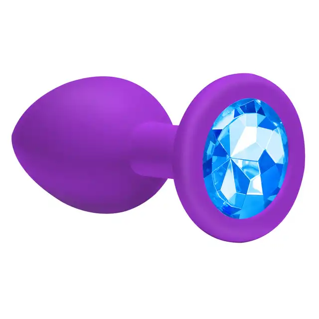 Emotions Cutie Medium Purple Blue Crystal. Silikonowa wtyczka analna. 