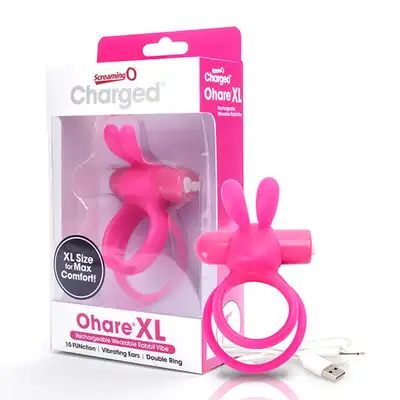The Screaming O - Charged Ohare Rabbit XL USB. Podwójny ring na penisa XL