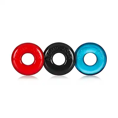 Oxballs - 3 Do-nut Rings. Zestaw 3 elastycznych ringów na penisa 