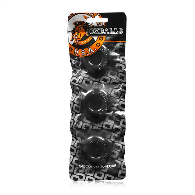 OxBalls - Ringer Of Do-Nut 1 3-Pack Black. Zestaw 3 ringów erekcyjnych. 