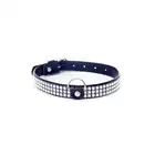 Fetish Boss Series - Colar With Crystals 2cm Silver. Obroża z kryształkami. 