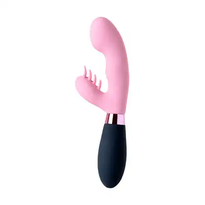 Eromantica - Ornelia Vibrator Silicone. Wibrator ze stymulatorem łechtaczki. 