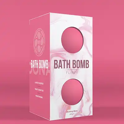 Dona - Bath Bomb Flirty Blushing Berry 140 g. Musujące kule do kąpieli.