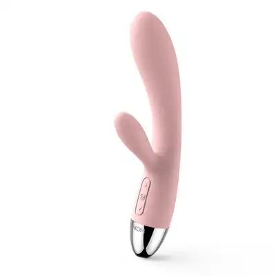 Svakom - Alice Rabbit Vibrator Pale Pink. Silikonowy wibrator. Jasnoróżowy.