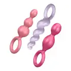Satisfyer- zestaw trzech kolorowych wtyczek analnych