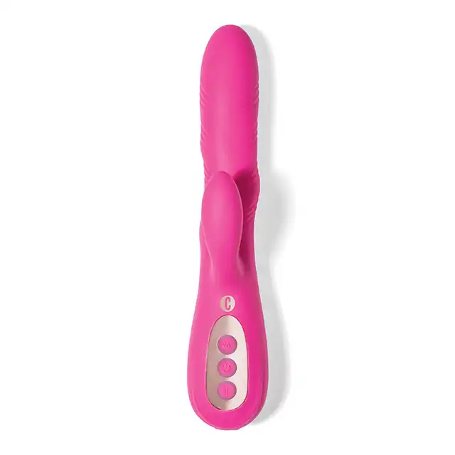 Cosmopolitan - Luminous Rabbit Vibrator Pink. Różowy wibrator z kuleczkami. 