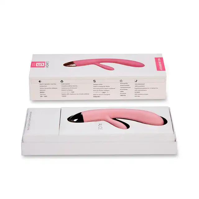 Svakom - Alice Rabbit Vibrator Pale Pink. Silikonowy wibrator. Jasnoróżowy.