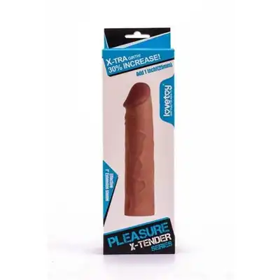 Lovetoy - Pleasure X-Tender 6.8. Realistyczna nakładka na penisa +2,5 cm!