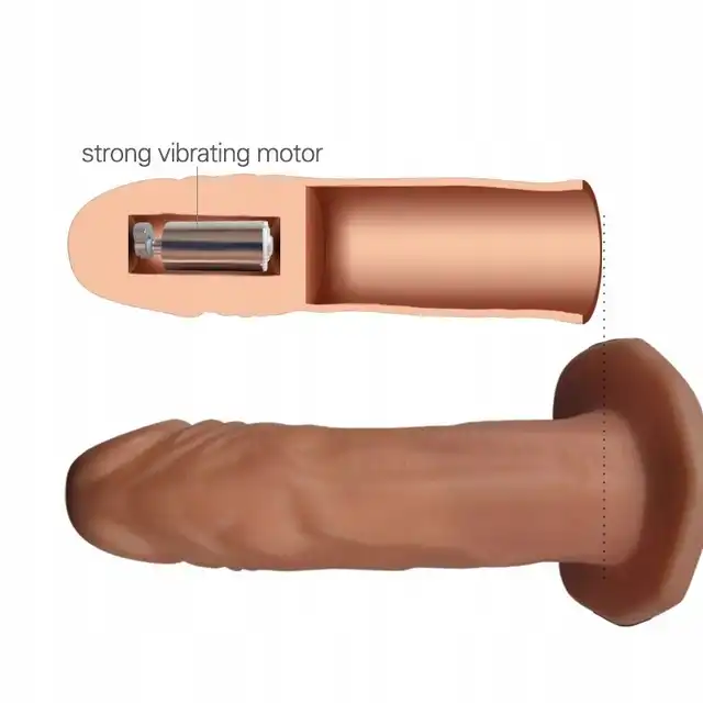 Lovetoy - Vibrating Unisex Hollow Strap On. Realistyczny Strap On z wibracjami. 10 trybów. 