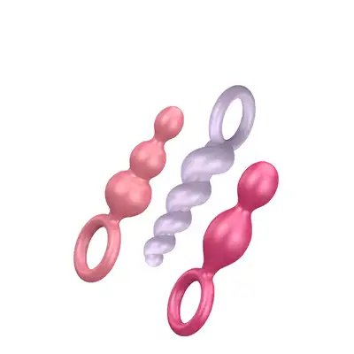 Satisfyer- zestaw trzech kolorowych wtyczek analnych