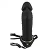 You2Toys - Inflatable Strap On. Strapon z dmuchanym czarnym dildo. Do 9 cm średnicy!