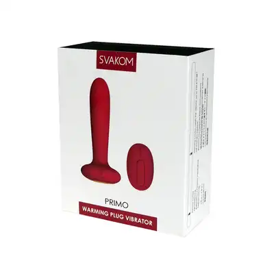 SVAKOM - Warming Plug Vibrator. Wibrujący plug analny z funkcją ogrzewania. Silikon. 