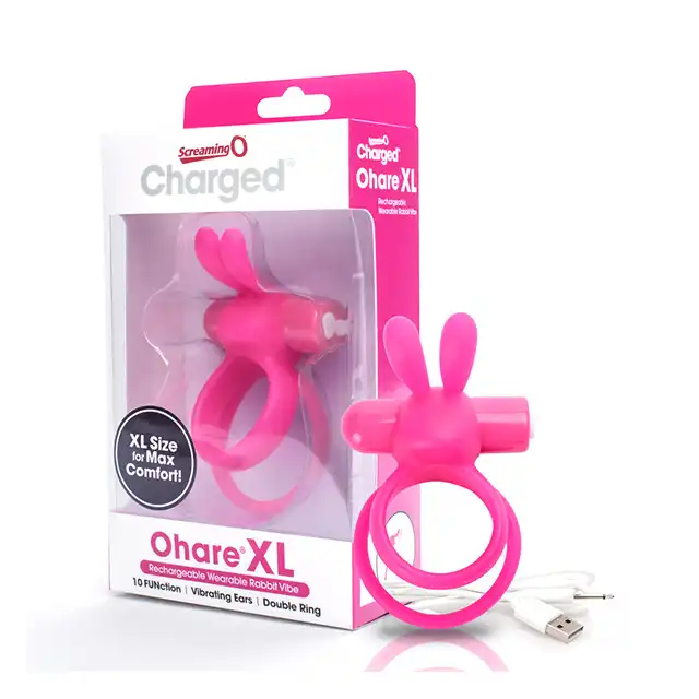 The Screaming O - Charged Ohare Rabbit XL USB. Podwójny ring na penisa XL