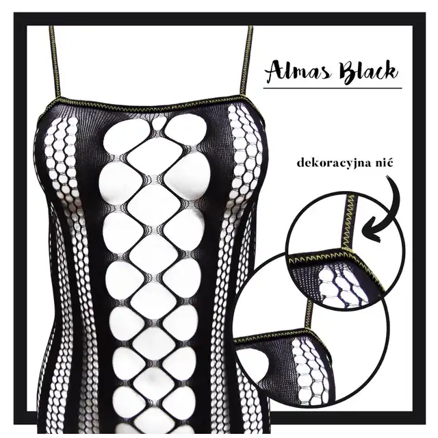 Livia Corsetti - Almas Black Decorative Thread. Rozmiar S-L
