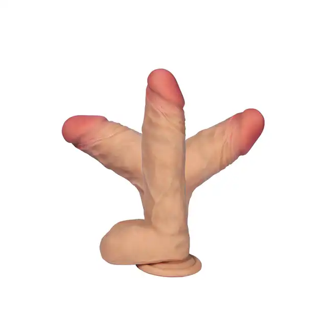 Loveclonex - Posejdon Cyberskin. Dildo z przyssawką i kręgosłupem. 21 cm