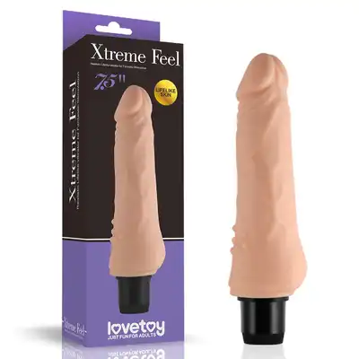 Lovetoy - Reel Feel Vibrator Flesh 7,5. Wibrator z cyber skóry. 