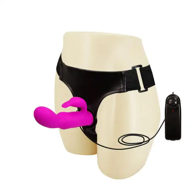 Ultra Harness  - Silikonowy damski strapon ze stymulacją łechtaczki. Mega sale!
