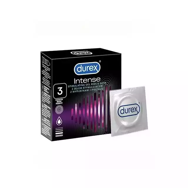 Prezerwatywy Durex Intense Orgasmic 3 szt. Prezerwatywy stymulujące