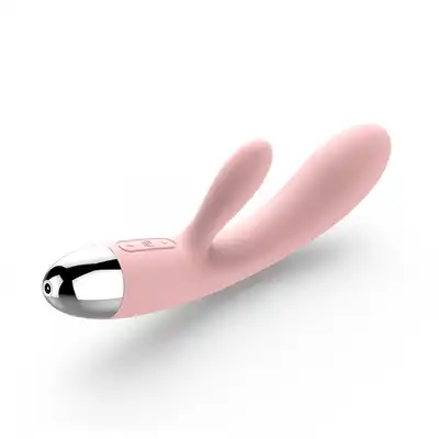 Svakom - Alice Rabbit Vibrator Pale Pink. Silikonowy wibrator. Jasnoróżowy.