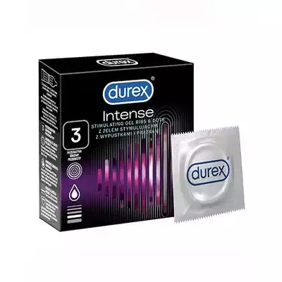 Prezerwatywy Durex Intense Orgasmic 3 szt. Prezerwatywy stymulujące