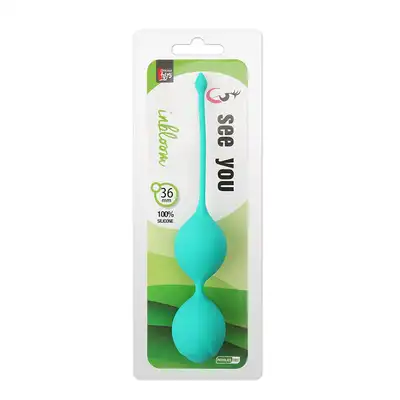 DreamToys - See You In Bloom Duo Balls 36mm. Silikonowe kulki gejszy. Seledynowe. 