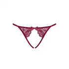 Obsessive - Miamor figi otwarte kolor: bordowy S/M. Urocza kokardka. 