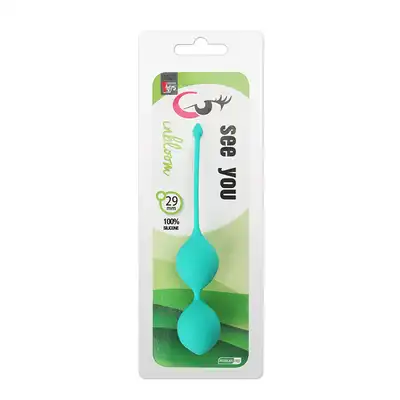 DreamToys - See You In Bloom Duo Balls 29 mm. Silikonowe kulki gejszy. Seledynowe. 