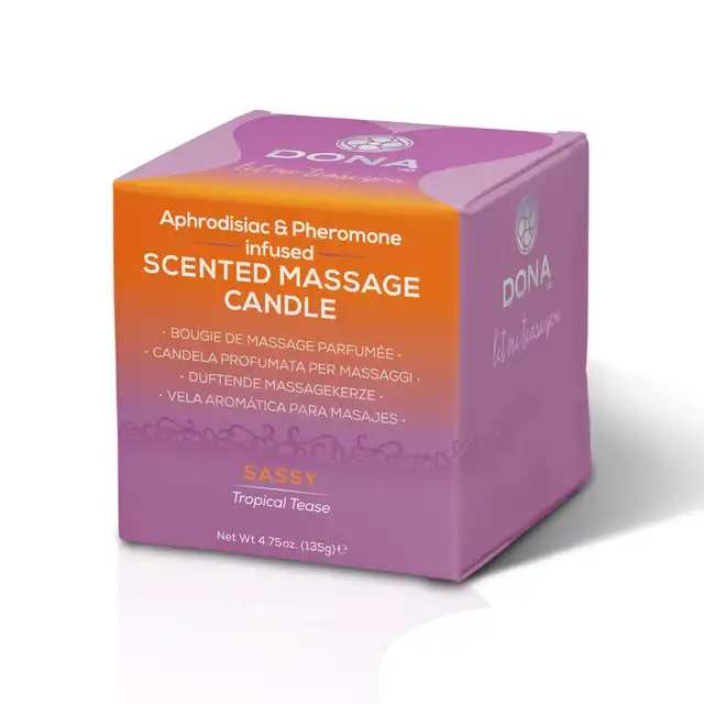Dona - Scented Massage Candle Sassy Tropical Tease. Tropikalna świeca do masażu.