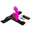 Ultra Harness  - Silikonowy damski strapon ze stymulacją łechtaczki. Mega sale!