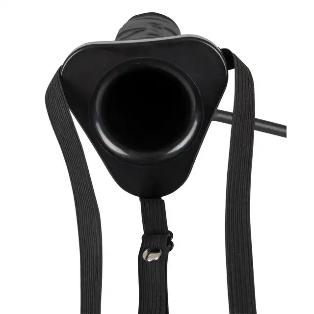 You2Toys - Inflatable Strap On. Strapon z dmuchanym czarnym dildo. Do 9 cm średnicy!