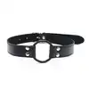 Toyz4Lovers - Easy Belt Ring Gag Black. Czarny otwarty knebel. Możliwość regulacji. 
