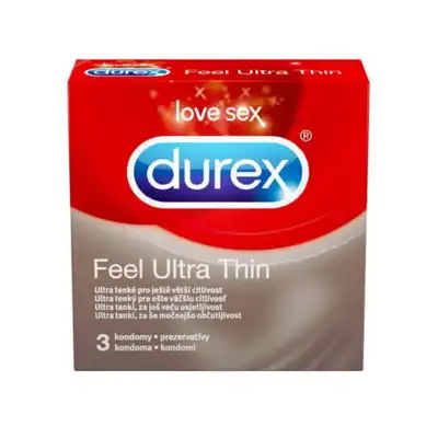 Durex - Feel Ultra Thin. Ultracienkie prezerwatywy 3 sztuki!