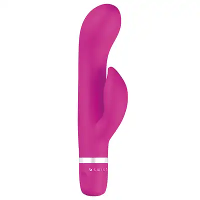 B Swish- BWild Classic Marine Cerise. Wibrator ze stymulatorem łechtaczki. 