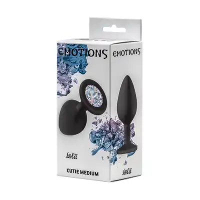 Lola - Emotions Cutie Medium Black Plug Moonstone . Silikonowa wtyczka analna. 