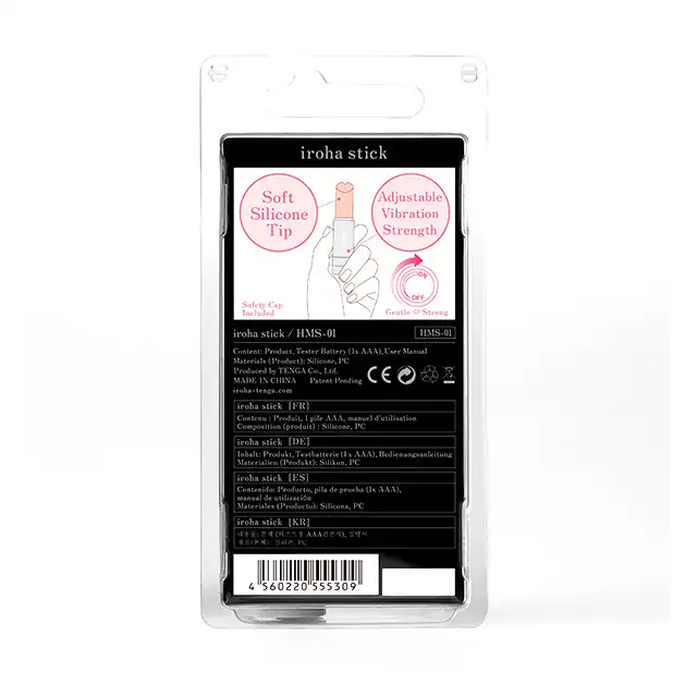 Iroha By Tenga - Stick Vibrator. Dyskretny wibrator w kształcie szminki. Silikonowa końcówka. 